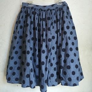 Modcloth Polka Dot Long Skirt